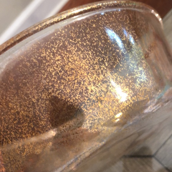 Vintage Gold Encrusted Sparkle Fire-King “Georges Briard” 2 Quart Casserole Dish - Picture 9 of 16